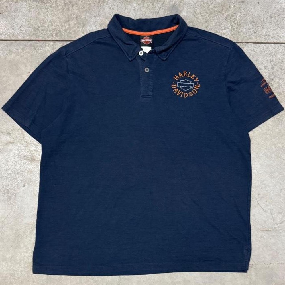 Harley Davidson Vintage Polo Shirt Charleston SC Logo Sz XXL